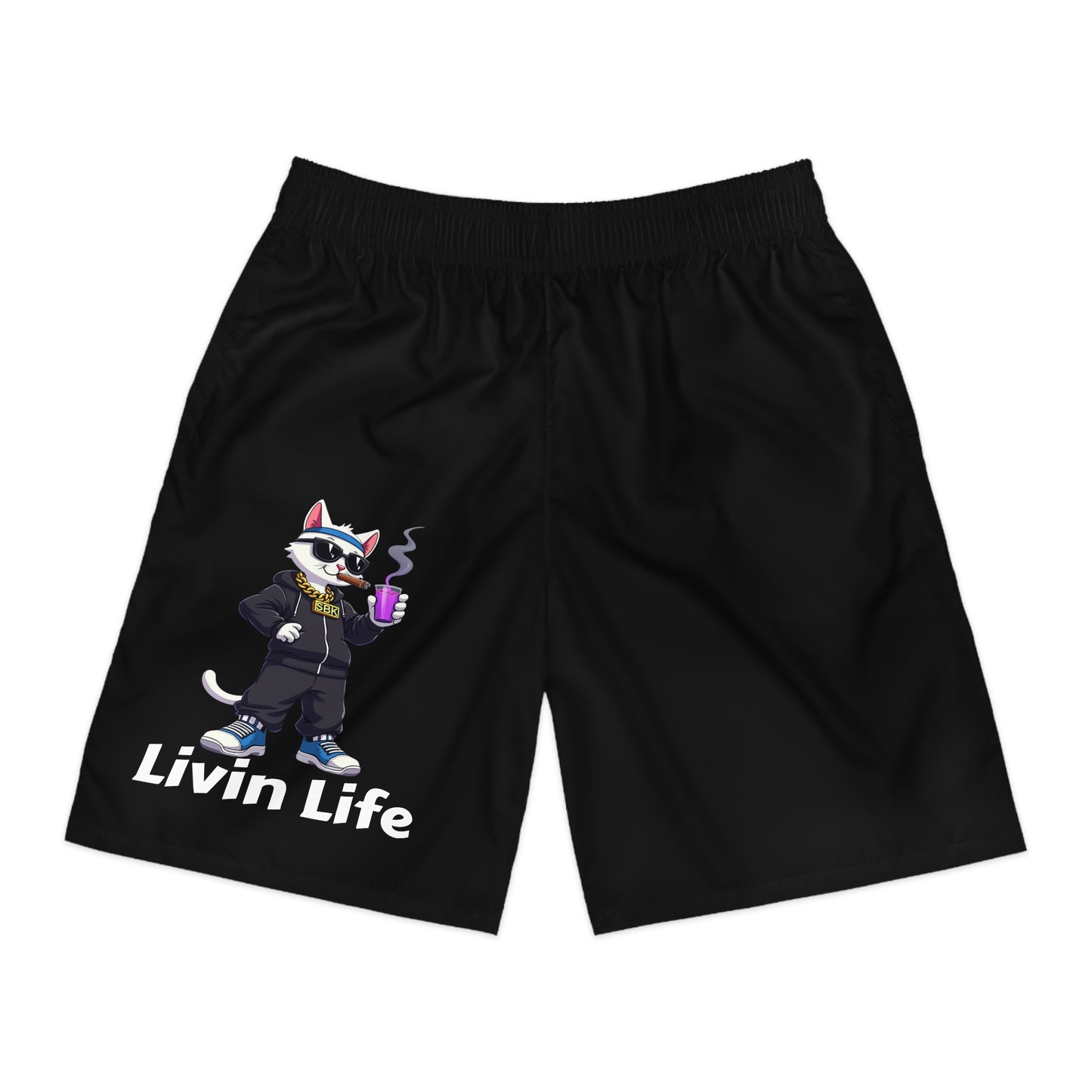 Street Style Wolf Men's Jogger Shorts - Trendy Streetwear for Casual Vibes
