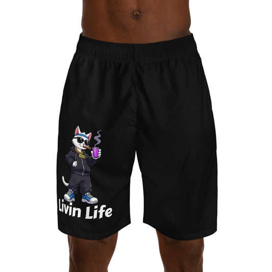 Street Style Wolf Men's Jogger Shorts - Trendy Streetwear for Casual Vibes